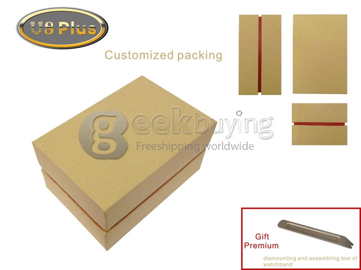 U8 Plus Bluetooth Touch Screen Bluetooth 3.0 Smart Wrist Watch Anti-lost Remote Camera for iPhone Android Phone - White