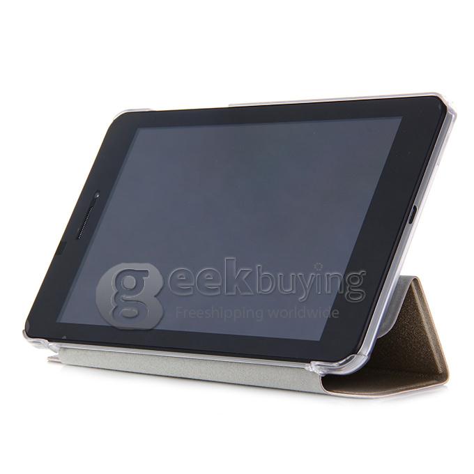 High Quality PU Leather Stand Case for Cube T7 8 Inch Tablet PC - Golden