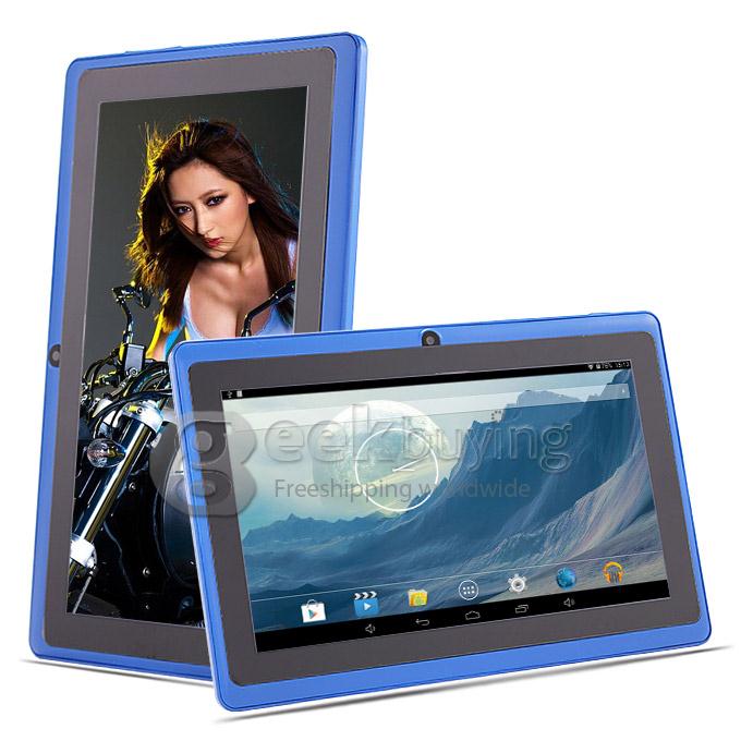 Q90 Allwinner A23 7 Inch Tablet PC Android 4.4 OS 4GB ROM Capacitive Touch Screen Dual Cameras - Blue