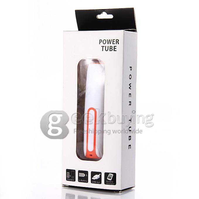 New 2600mAh Portable Mini Power Bank Tube External Battery for Smartphone Tablet iPhone iPad iPod - Orange
