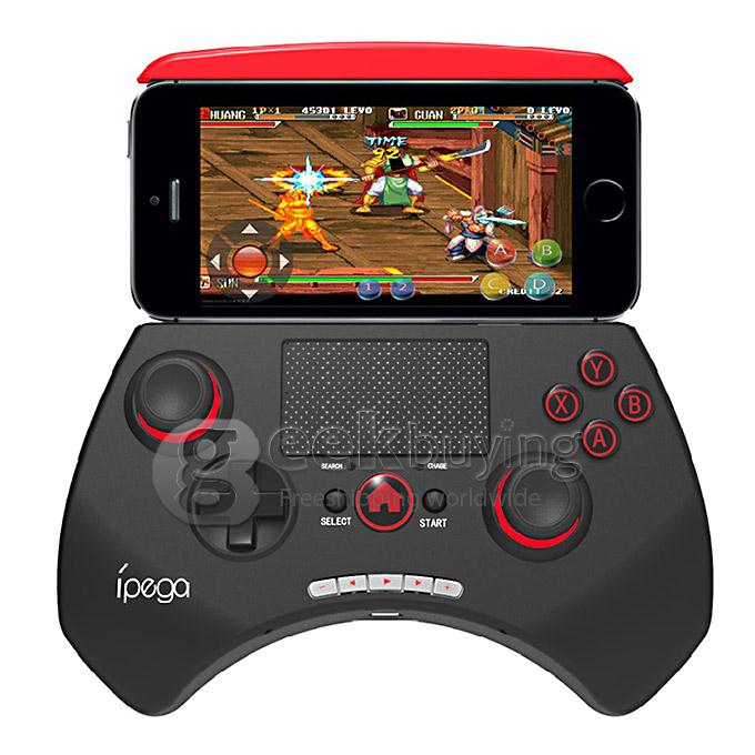 Ipega 9028 Wireless Bluetooth Game Controller Joystick Gamepad with Touchpad for Android/iOS/Android TV Box - Red