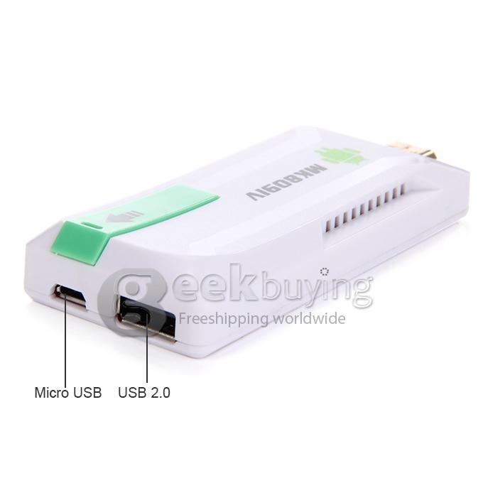 MK809IV RK3188 Quad-core 1.6GHz Android 4.2 Mini TV Box Dongle HDMI HDD Player 2G/8G WIFI Bluetooth 4.0 - White