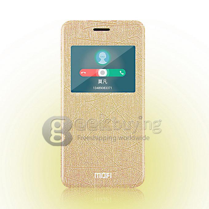MOFI Rui Series Polycarbonate Flip Stand Cover Protective Leather Case for Asus ZenFone 5 - Golden