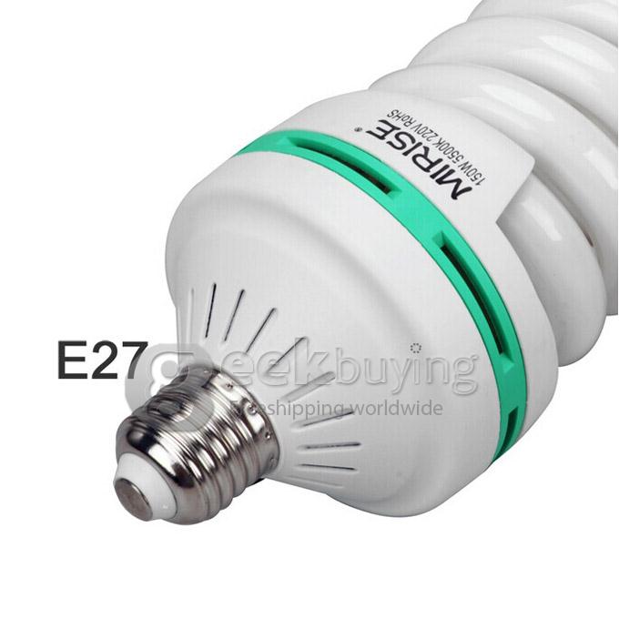 E27 10M Wireless Remote Control Lamp Holder + 220V 150W Light Bulb Fluorescent Home Light