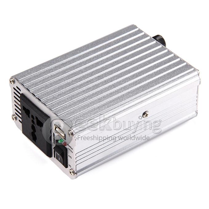 XINCOL Ultra Compact 600W Car DC 12V to AC 220V USB Power Inverter - Silver