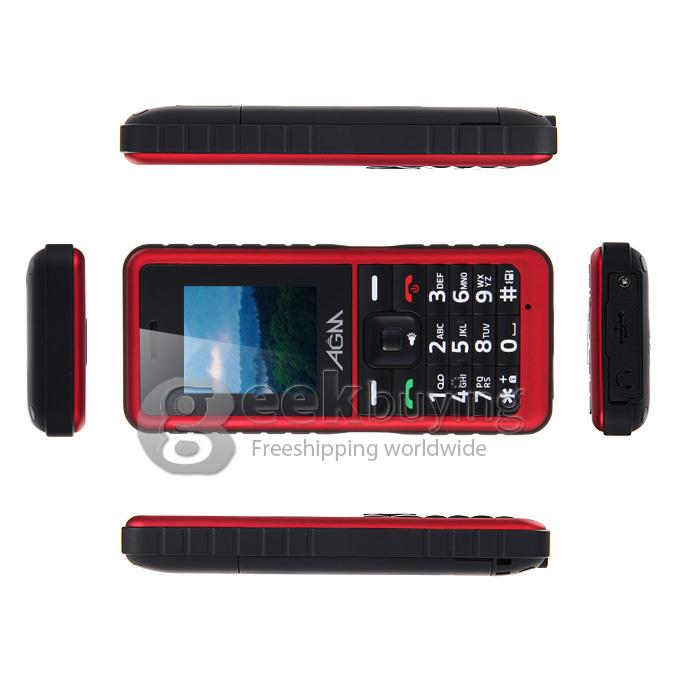 AGM Stone 2 IP67 Waterproof Dust Resistant Shock Resistant Flashlight FM Dual SIM Cards GSM Cell Phone - Red