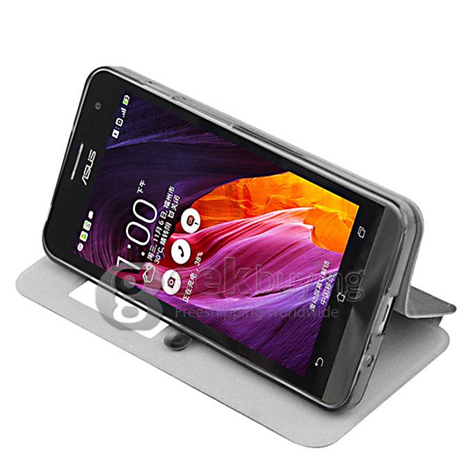 MOFI Rui Series Polycarbonate Flip Stand Cover Protective Leather Case for Asus ZenFone 5 - Golden