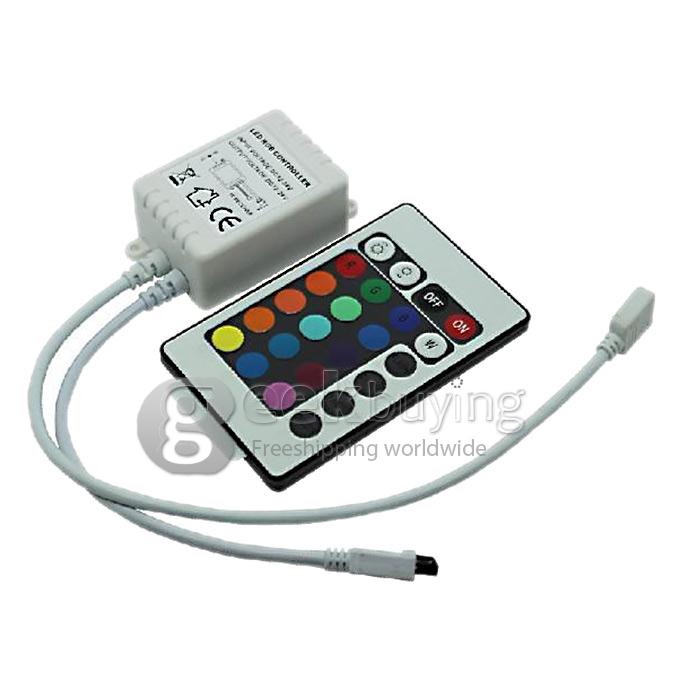 Waterproof MF-3528RGB 300 SMD LED RGB Flexible Strip with 24-Key Controller (12V 5m)