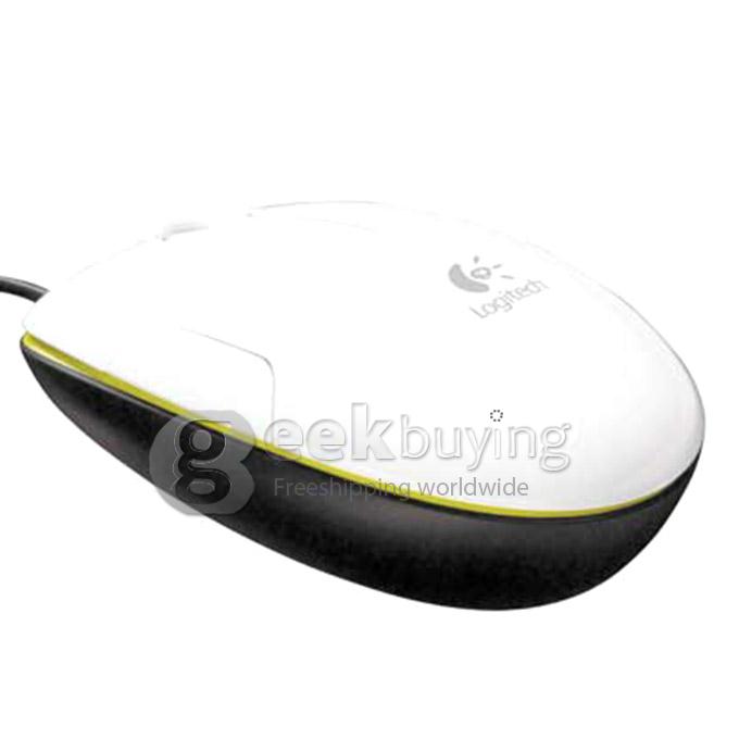 Logitech LS1 Mini Cute USB Wired Laser Mouse 800DPI for PC Notebook Computer - White