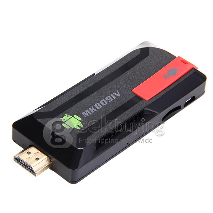 MK809IV RK3188 Quad-core 1.6GHz Android 4.2 Mini TV Box Dongle HDMI HDD Player 2G/8G WIFI Bluetooth 4.0 - Black