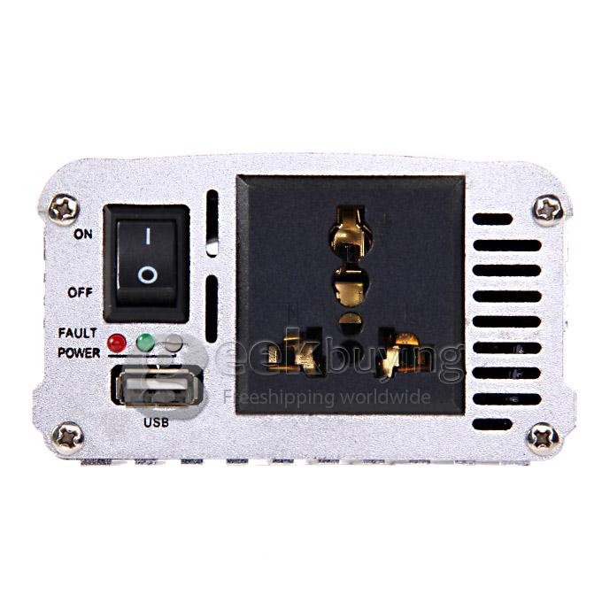 XINCOL Ultra Compact 600W Car DC 12V to AC 220V USB Power Inverter - Silver
