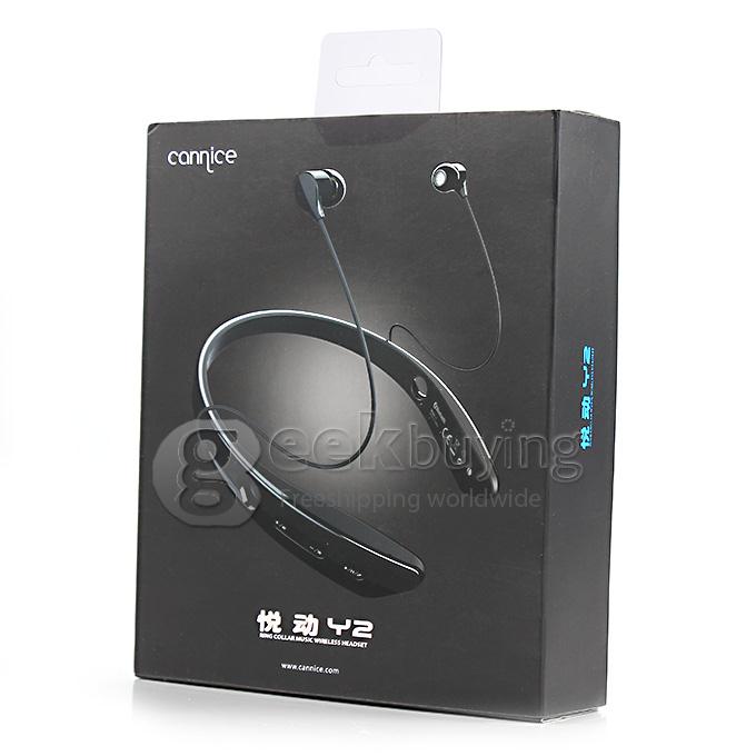 Cannice Y2 Bluetooth 4.0 Binaural Stereo Waterproof Headset Headband NFC - Black