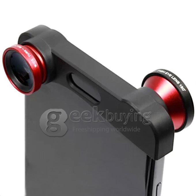 3in1 Wide Angle Lens + Macro Lens + Fish Eye Camera Lens for Apple iPhone 6 Plus 5.5