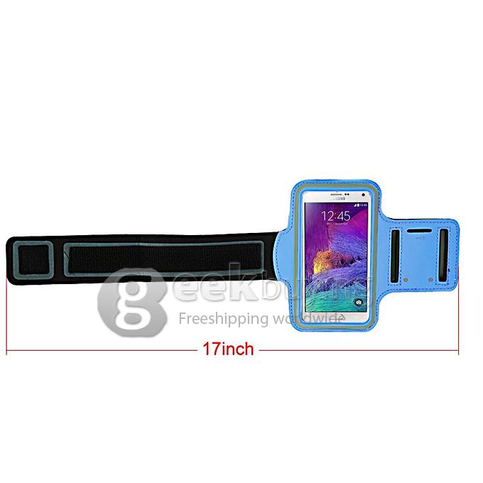 New High Quality Running Armband Arm Band Case Cover for Samsung Galaxy Note4 N9100 - Blue