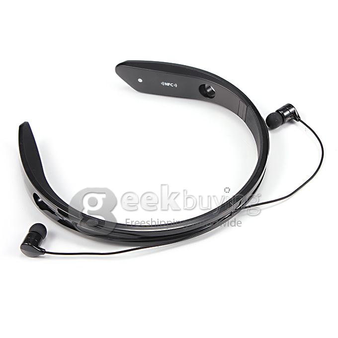 Cannice Y2 Bluetooth 4.0 Binaural Stereo Waterproof Headset Headband NFC - Black