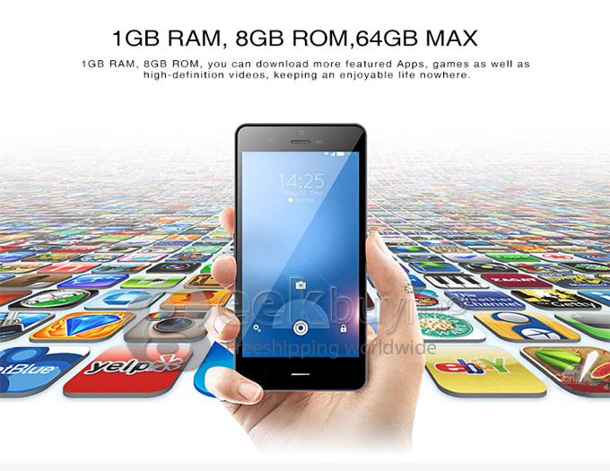 MIJUE M690 MTK6592 Octa Core 1.7GHz Smartphone 5.0 Inch IPS HD Screen Android 4.4 1GB RAM 8GB ROM 8.0MP 3G/OTG - White