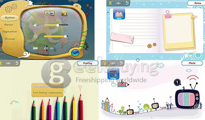 VENSTAR K7 Kids Pad RK3026 7 Inch Tablet PC Android 4.2 OS 8GB ROM Capacitive Touch Screen Dual Cameras - Yellow