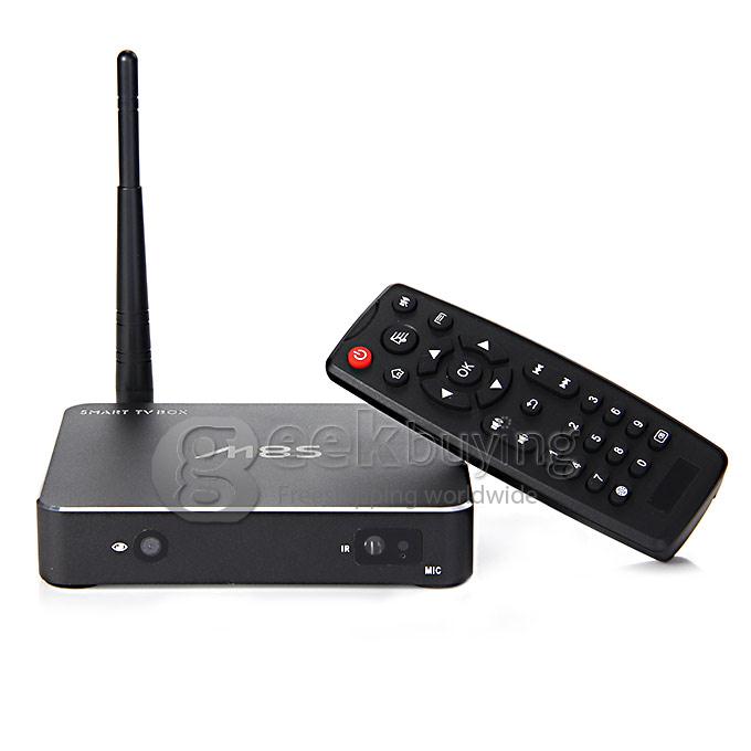 M8S RK3288 Quad Core 1.8GHz Android 4.4 Mini TV BOX HDMI HDD Player 2G/8G Dual Band 2.4G/5G WIFI Bluetooth 2.0mp Camera - Black