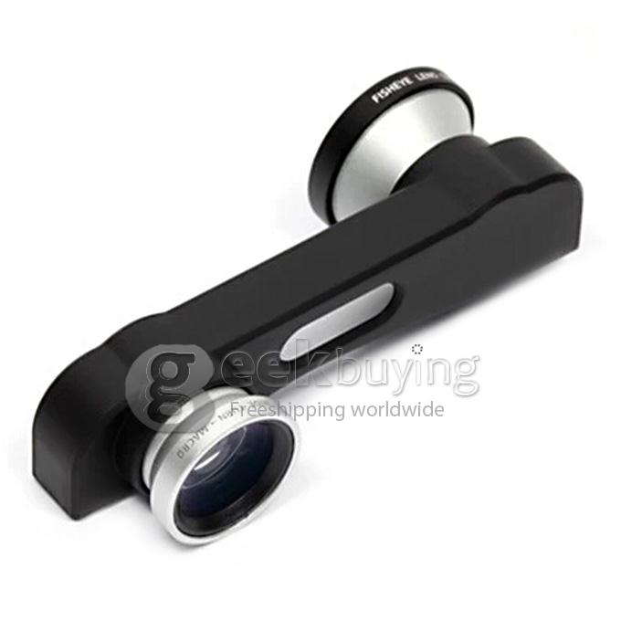 3in1 Wide Angle Lens + Macro Lens + Fish Eye Camera Lens for Apple iPhone 6 Plus 5.5