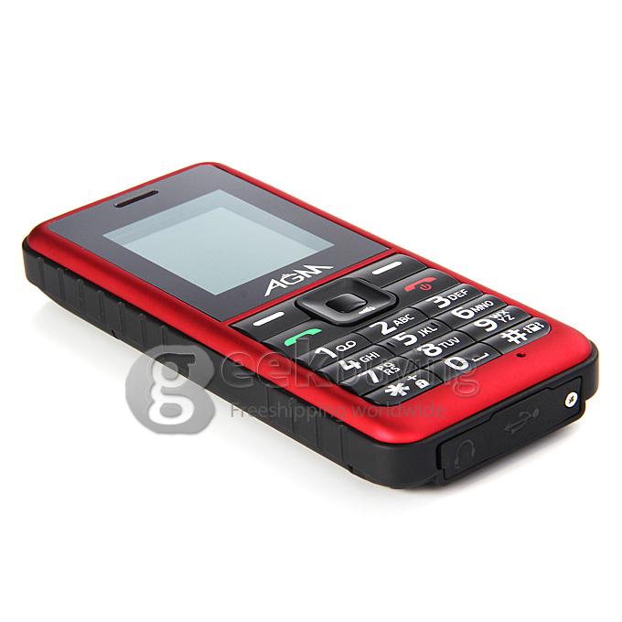 AGM Stone 2 IP67 Waterproof Dust Resistant Shock Resistant Flashlight FM Dual SIM Cards GSM Cell Phone - Red