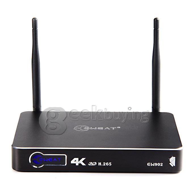 EW902 Realtek RTD1195 Dual Core Android 4.4 Mini TV BOX HDMI HDD Player 1G/8G WIFI Bluetooth 4K 3D HDMI IN USB3.0 1000M Ethernet SATA - Black