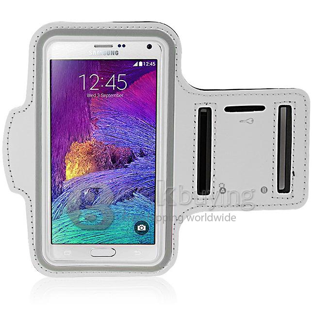 New High Quality Running Armband Arm Band Case Cover for Samsung Galaxy Note4 N9100 - White