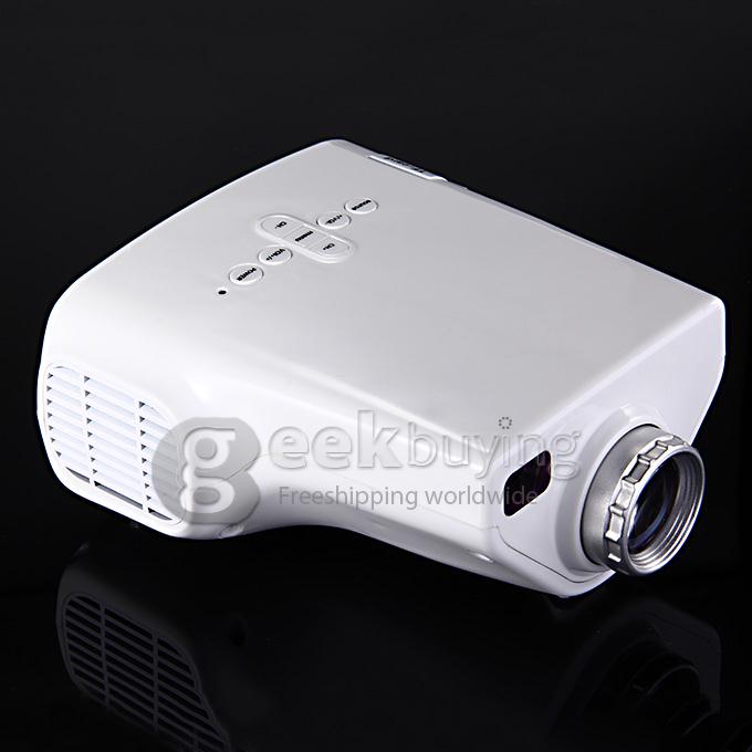 LZ-H40 16W Multimedia LCD Image System LED Projector with HDMI / USB / VGA / Micro SD / TV Port - White (480x 320)