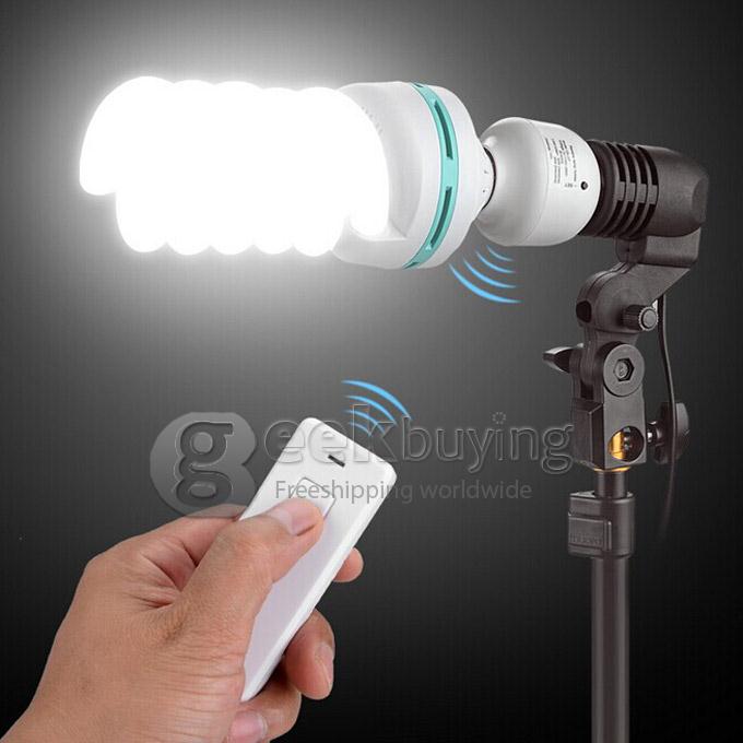 E27 10M Wireless Remote Control Lamp Holder + 220V 150W Light Bulb Fluorescent Home Light