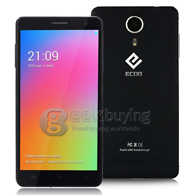 ECOO E02 Shining PRO MTK6592 Octa Core 1.7GHz Smartphone 5.5 Inch IPS HD Android 4.4 2GB RAM 16GB ROM 13MP 2MP - Black