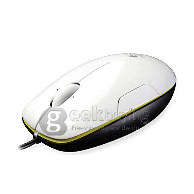 Logitech LS1 Mini Cute USB Wired Laser Mouse 800DPI for PC Notebook Computer - White