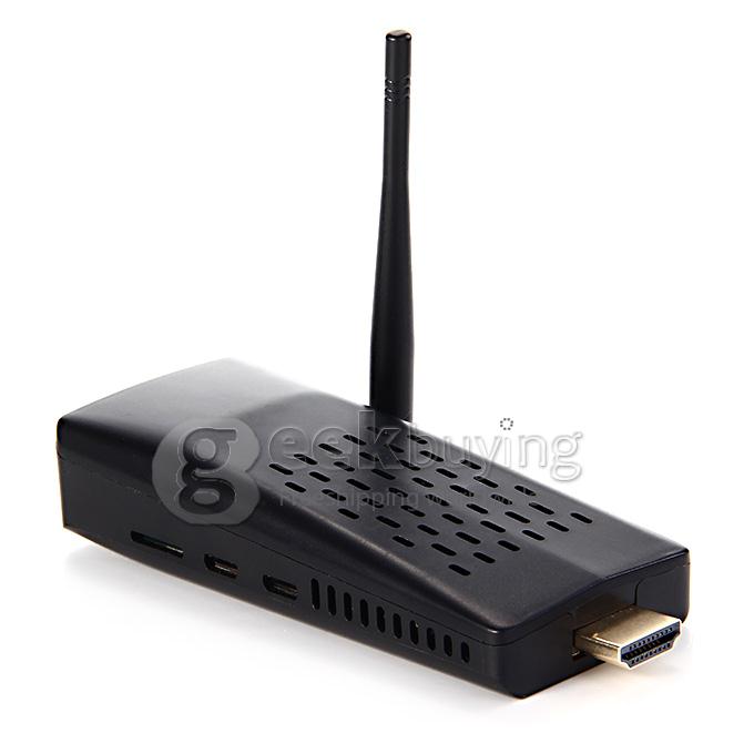 T034TV RK3288 Quad Core 1.8GHz Android 4.4 Mini TV Box Dongle 2G/8G 2.4G/5G WIFI H.265 Bluetooth - Black
