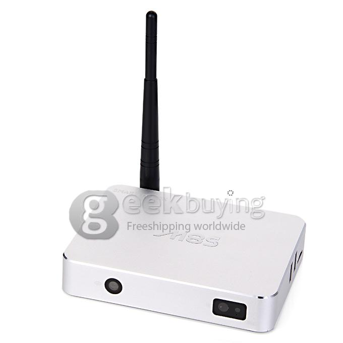 M8S RK3188 Quad Core 1.4GHz Android 4.4 Mini TV BOX HDMI HDD Player 2G/16G WIFI 2.0mp Camera Bluetooth - Silver
