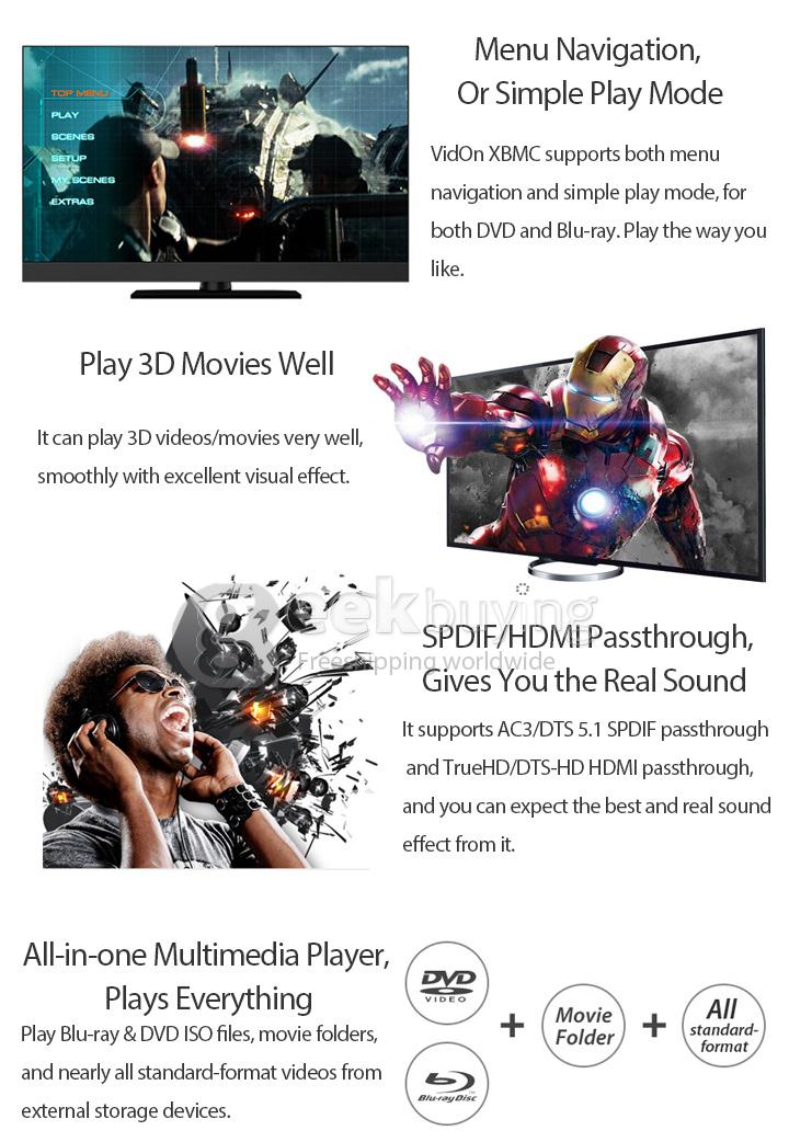 Bundle VidOn Box A31S Quad Core Android 4.4 Mini TV Box + Tronsmart TSM01 English Version Air Mouse