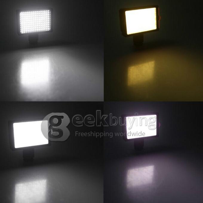 Super Power HD-126 9.6W 5600K LED Digital Video Light for Canon Panasonic Sony Camera DV Camcorder - Black