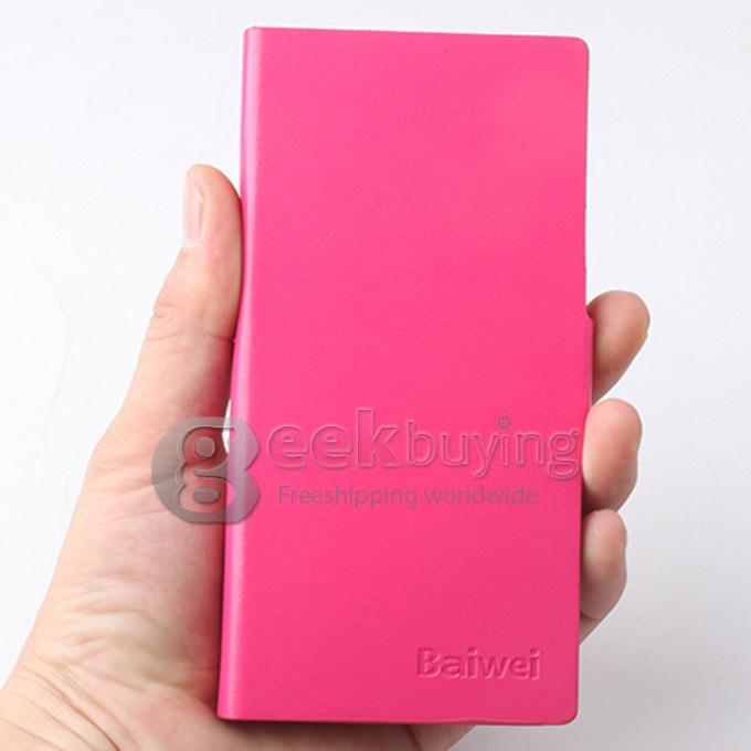 Protective PU Leather Hard Case Flip Cover Shell for THL 5000 - Pink