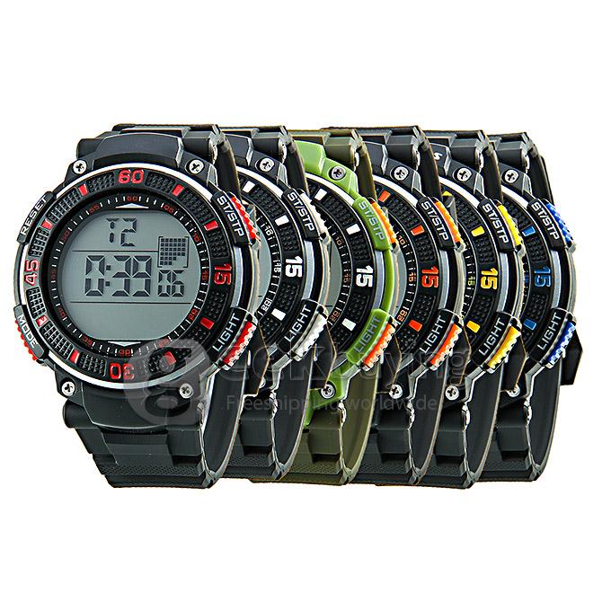 SHHORS 789 Fashion LED Rubber Band Digital Sport Quartz Wrist Watch for Man - White