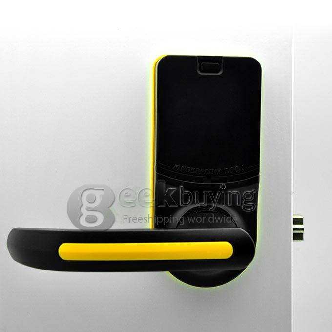 NEW ADEL LS911 Biometric Fingerprint Password Door Lock L-R-Handle-S1 - Black+Yellow