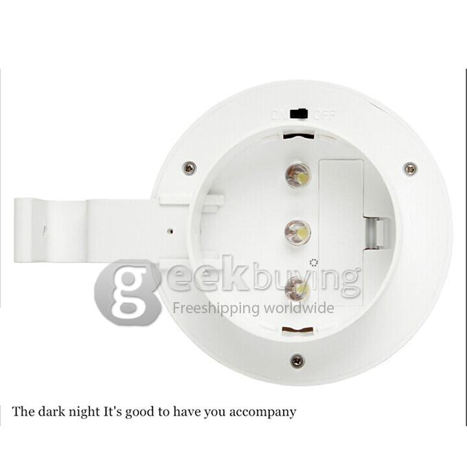 Super Bright Yard Lamp Solar Panel Garden Light 3 LED Lights Outdoor Home Decor - White