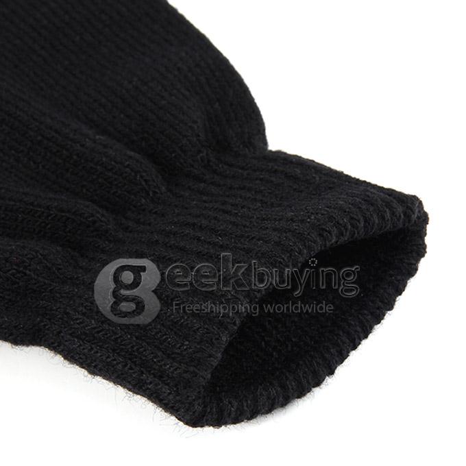 [Ισπανία Απόθεμα] Unisex Magic Δυνατότητα Γάντια οθόνης αφής Γραμματοσήμανση Stretch Winter Knit για Smartphone Iphone Tablet - Μαύρο