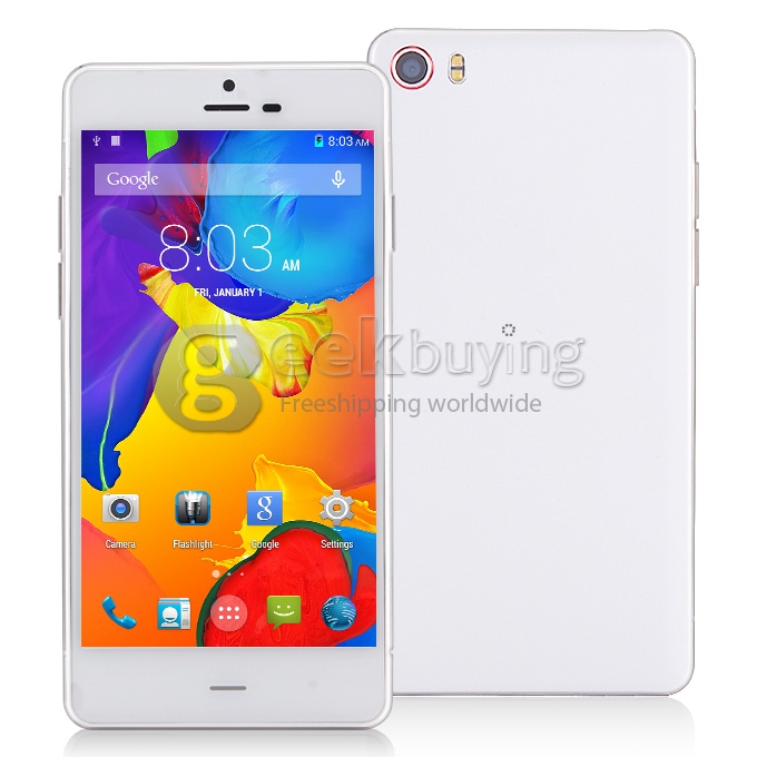MIJUE M690 MTK6592 Octa Core 1.7GHz Smartphone 5.0 Inch IPS HD Screen Android 4.4 1GB RAM 8GB ROM 8.0MP 3G/OTG - White