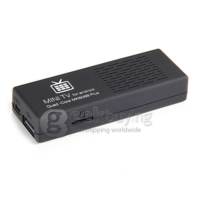 MK808B Plus 4K TV Dongle Amlogic S805 Quad Core Android 4.4 Mini PC 1G/8G WIFI H.265 HW Decoding Bluetooth DLNA Miracast - Black