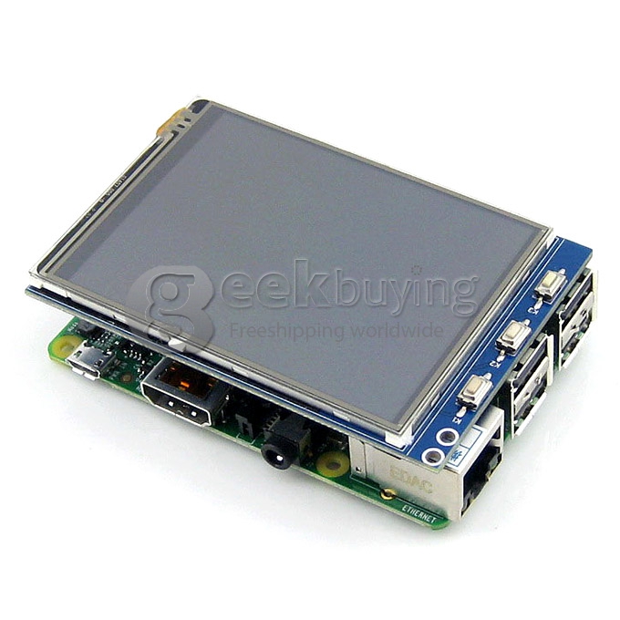 3.2 inch Resistive Touch Screen TFT LCD Designed for Raspberry Pi RPi B Raspbian IMG Provided