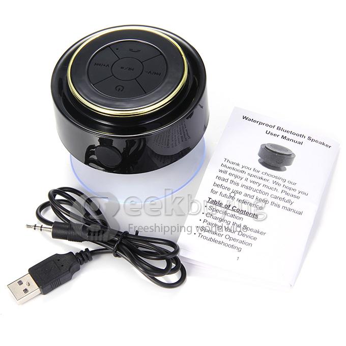 F102 IP67 Waterproof Creations Wireless Bluetooth 3.0 Shower Suction Speaker Hand-free Function - Gold