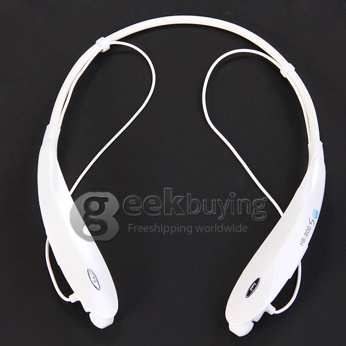 HB-800S CSR Bluetooth 4.0 Wireless Neck Headphone Stereo Earphone with Mic for iPhone Samsung HTC - White