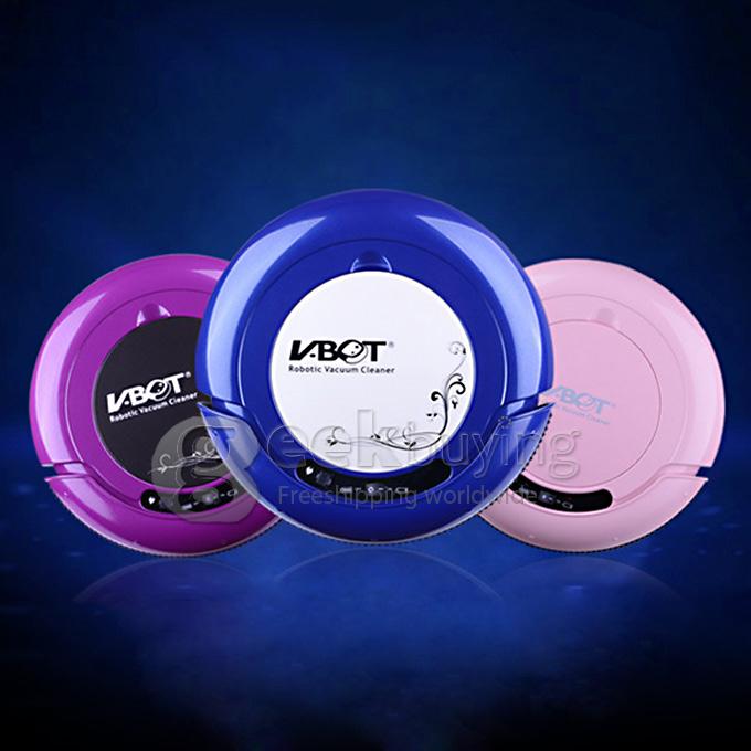 V.BOT T270 75mm Robot Vacuum Cleaner Anti- collision Low Noise Dust Cleaner - Pink