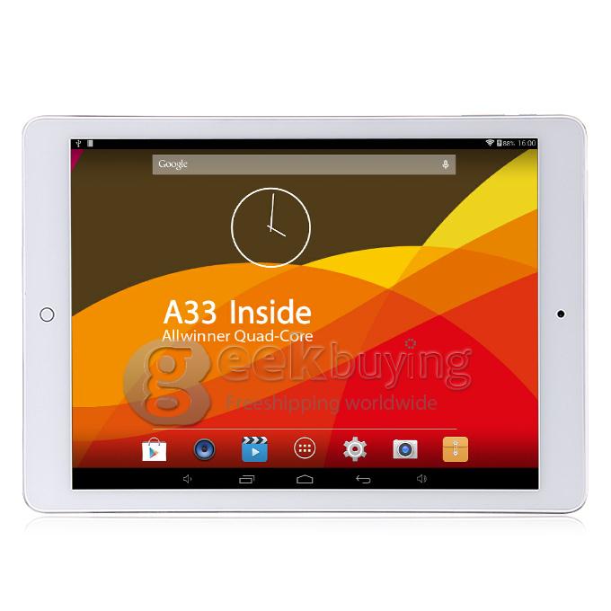 AM983 Allwinner A33 Quad Core 9.7 Inch Tablet PC Android 4.4 OS 1GB/16GB Capacitive Touch Screen BT - Silver