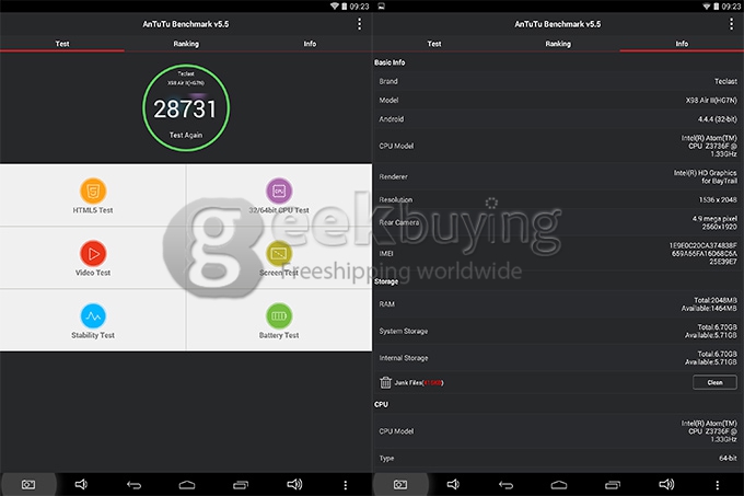 Teclast X98 Air II Dual OS Intel Bay Trail-T Z3736F Quad Core 2.16 GHz 9.7 Inch Tablet PC Android 4.4 & Windows 8.1 2048*1536 IPS 2GB/32GB