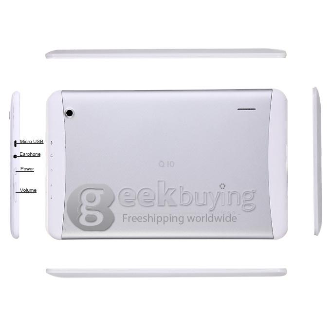 ICOO Q10 3G Call Android 4.4 Tablet PC MTK8312 10.1 Inch 8GB ROM 1024 x 600 Capacitive Screen - Silver