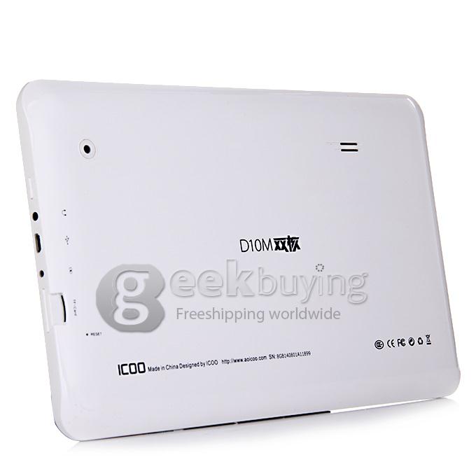 ICOO D10M Android 4.2 Tablet PC RK3026 10.1 Inch 8GB ROM Capacitive Screen Dual Cameras - White