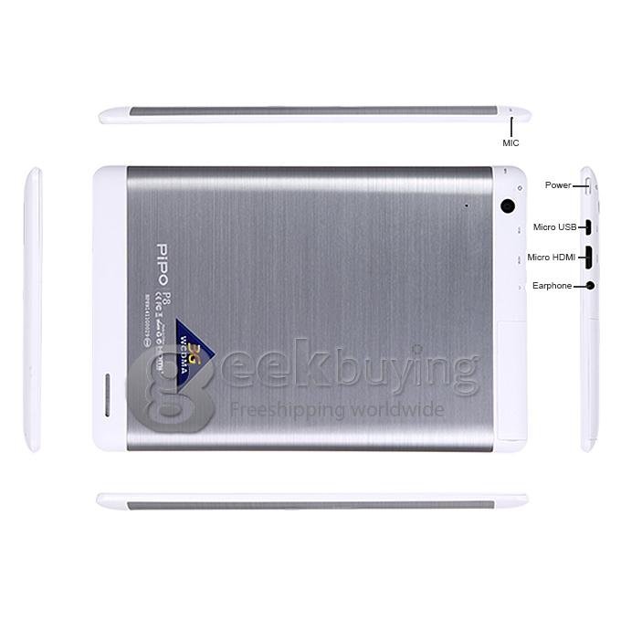 PiPO P8 RK3288 Quad Core 1.8GHz 7.85 inch Tablet PC Android 4.4 Retina 2048*1536 Touch Screen 2GB/32GB 3G Call - White